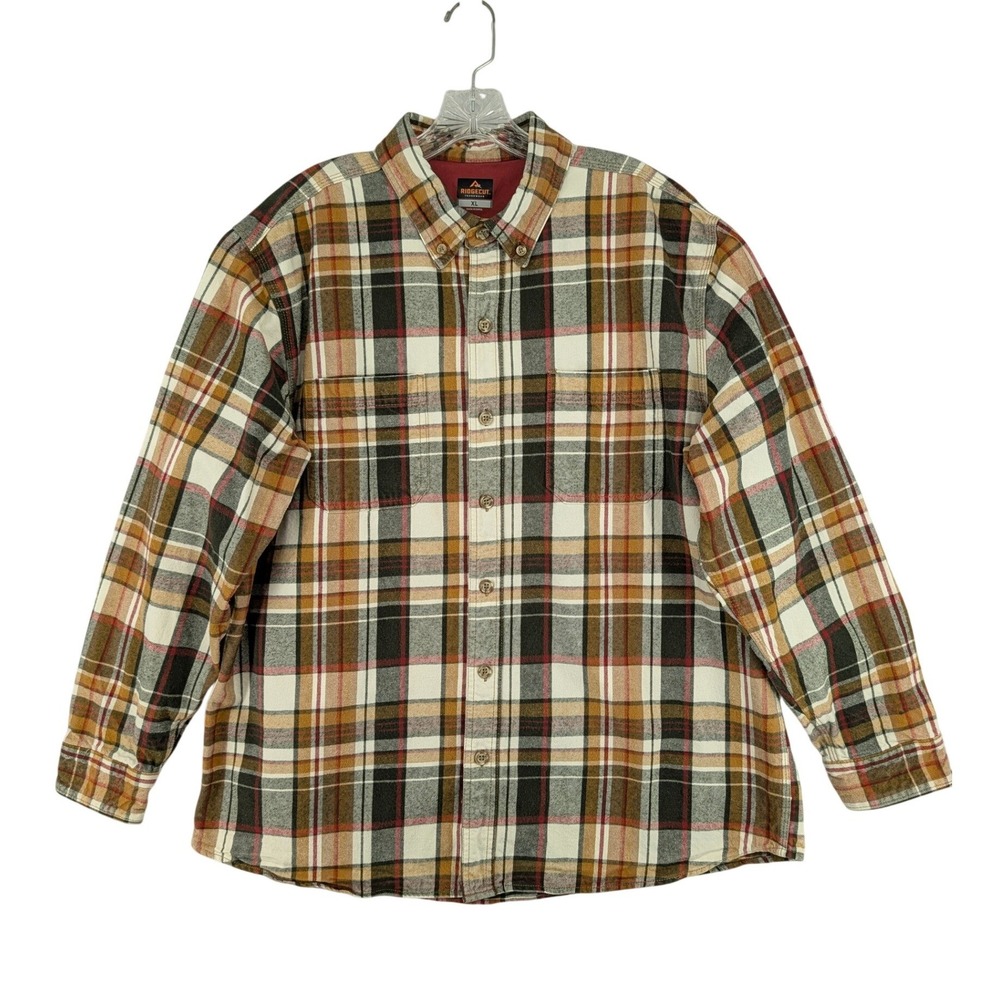 Ridgecut Toughwear Flannel Shirt XL Multicolor Plaid Cotton Heavy Workwear